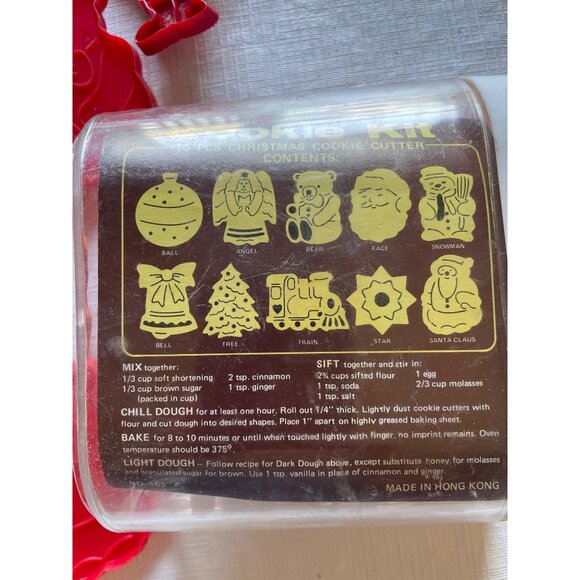 Vintage Christmas Thanksgiving Easter Holiday Cookie Cutter Set Plastic - Picture 2 of 16